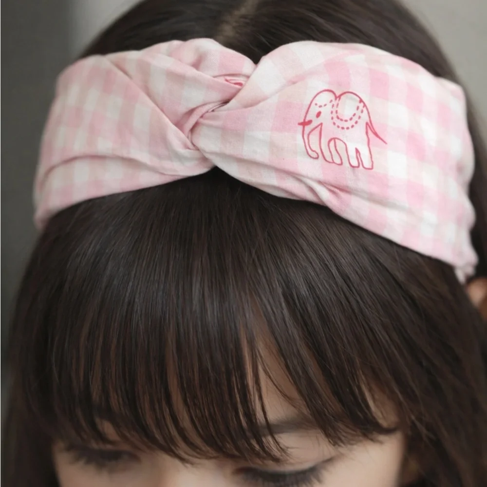 New Rolller Rabbit Hathi Gonghham Knot Headband in Pink, New with Tags